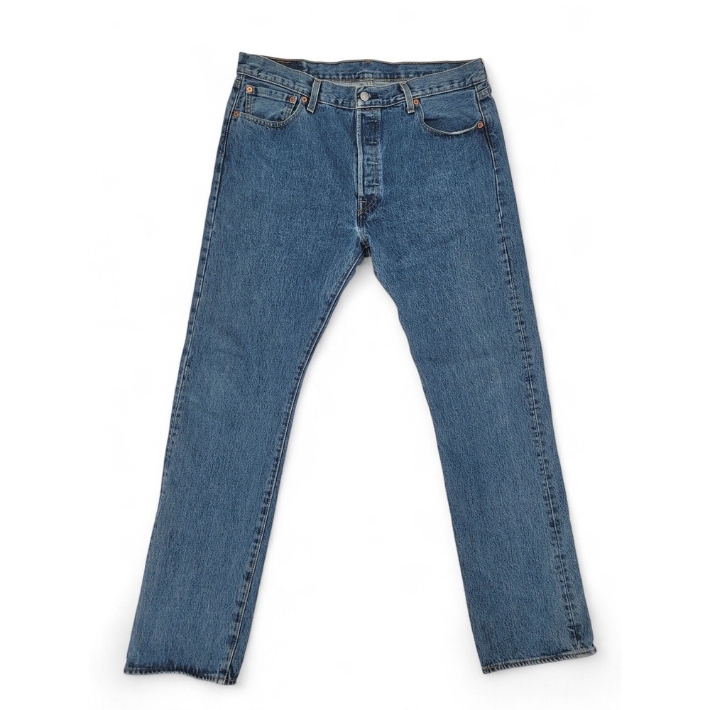 Levi's 501 Jeans 36x34 Button Fly Straight Leg Vintage Wash USA Y2K Dad Core‎